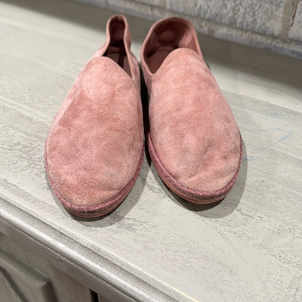 Vince loafers nude tanish pink suede nubuck sz 9